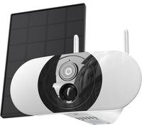 Floodlight Cam 2K Camera Surveillance Solaire, Détection Humaine PIR WiFi Exterieure sans Fil,Vision Nocturne,Audio Bidirectionnel