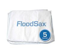 FloodSax FS5R Sandless Sandbag Barrière Anti-inondation Absorbant l'eau, 48,3 x 50,8 cm, Blanc, Pack of 5