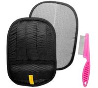 FlooFelove Gant anti-puces pour chats et chiens - Gant électrostatique à cinq doigts pour enlever les poils d'animaux de compagnie, outil pour vêtements, canapé, tapis, siège de voiture