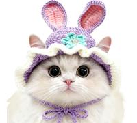 FlooFelove Joli chapeau de chat adapté pour 2,3 à 7,3 kg - Circonférence de la tête du chaton : 27,9 cm ou moins. Chapeaux pour chats uniquement