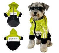 floofelove Manteau d'hiver coupe-vent imperméable pour chien avec fermeture éclair - Veste de pluie légère pour chien de 4 à 5 kg