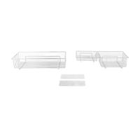 Floolinct 2PCS Ensemble Toilette Flottant Étagère Multifonctionnel Fer Mur Monté Salle De Bains Étagère De Rangement Suspendue