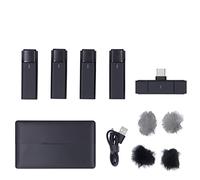 Floolinct Microphone Lavalier sans Fil 80 KHz avec étui de Chargement, réduction du Bruit, Micro à Revers pour l'enregistrement vidéo, multijoueur en Direct, Large Application