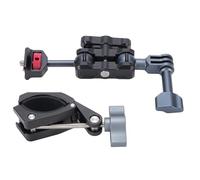 Floolinct Support de Pince de caméra, Double rotule Universelle, Multi-Angle réglable, Guidon de vélo, Support de caméra Action 5Pro ACT4 Noir