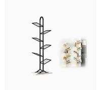 Floor Bookshelf Black Corner Bookshelf Gold 15.7x10x51in 15.7x10x63in Bookcase Decor,6 Floors 8 Floors Bookcase Metal,Stable Load-bearing Capacity,For Bedroom, Living Room Schools(Black,130cm/51in)