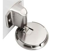 Floor Door Stopper - Stainless Steel Door Stop | Doors Stopper, Doors Catch, Architectural Hardware Mounted Half Moon Wall Protector with Glues for Hard Floor Glass Stops Indoors