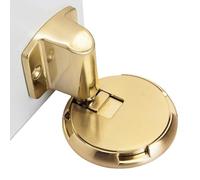 Floor Door Stopper - Stainless Steel Door Stop | Doors Stopper, Doors Catch, Architectural Hardware Mounted Half Moon Wall Protector with Glues for Hard Floor Glass Stops Indoors