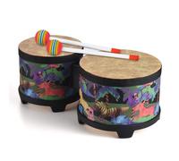 Floor Drum Percussion Instrument Rhythm Club Bongo Drum Toy with 2 Mallets, Special Christmas Birthday Gift 5 and 6 inch