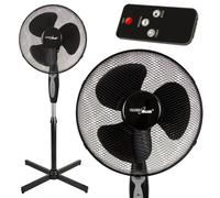 GreenBlue Ventilateur sur pied GB580 – 40W, 3 vitesses, télécommande, oscillant, minuterie 7,5 h Noir