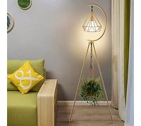 Floor Lamp Copper Golden Triangle LED Vertical Floor Lamp Living Room Sofa Decorative Lamp Bedroom Bedside Reading Lamp (Color : Remote Control Lampshade Color : Gold) (Changeable Color Gold)