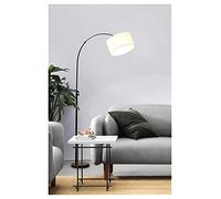 Floor Lamp Modern Nordic Cloth Lampshade Marble Base Floor Lamp Livingroom Bedroom Eye-Protecting Floor Light Indoor Simplicity Lighting Room Decoration (Lampshade Color : White)