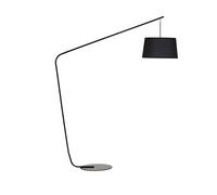 Floor Lamp Nordic Modern LED Fishing Floor Lamp Cloth Cover Minimalism Lighting Novelty Home Decor Bedroom Room Decoration (Color : Warm Light Lampshade Color : Black) (White Light Black)