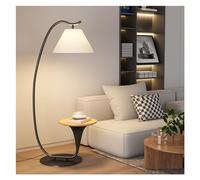 Floor Lamps- Table & Lamp Combo with LED Bulb, Bedside Reading Lamp, Modern Wood End Table with Floor Lamp for Bedroom, Living Room, Office Standing Light(Natural)