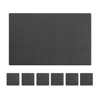 Floor Mat, Fitness Pad, Shock Absorption, 1 Large and 6 Small Lightweight Design Anti-Slip and Sound Insulation Space Saving, Exercise Mat for Treadmill