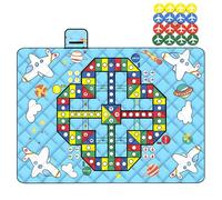 Floor Mat - Play Mat - Outdoor Rug For Patios - Waterproof Foldable Picnic Blanket | Multifunctional Chess Carpet Mats With Game Pieces For Family Party, Beach Trips, Camping, Board Games