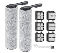 Floor ONE S5 Rouleau brosse et filtre HEPA pièces de rechange, compatible avec aspirateur sec sans fil Tineco Floor ONE S5/Floor One S5 Pro, 2 rouleaux brosse + 6 filtres d'aspirateur + 1 outil de