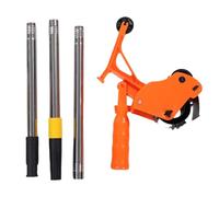 Floor Tape Applicator, Manual Pushing Tape Marking Machine with Roller PVC | ABS body, 41.7in, 2.4in tape width, 110yd length, scoring wheel, auto cut, PVC PE EVA film, non slip handle