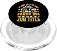 Floor Technician Job Title Funny Floor Technologist Engineer PopSockets PopGrip pour MagSafe