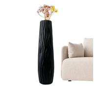 Floor Vase - Classy Dried Flower Vase for Decorations, Modern Large Centerpiece with Decorative Function, Rustic Vessel for Wedding Farmhouse Home Workplace Kitchen Bedroom, 22.83x4.33 inches