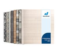 Floordirekt | Atlantic | Rouleaux, Dalles et lames PVC | 100 x 100 cm | Épaisseur de 2,7 mm | Idéal pour les passages intensifs cuisine, le salon, le couloir et la chambre | Pure Oak 009s