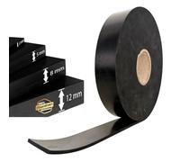 Floordirekt Bande en caoutchouc jusqu'à 10 m - Noir et lisse - Épaisseur : 2 mm - 5 m x 4 cm