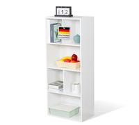 Floordirekt Bibliothèque blanche avec 6 compartiments, 29 x 50 x 121 cm, séparateur de pièce pour chambre d'enfant, salon, bureau et chambre à coucher (California)