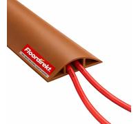 Floordirekt - Canal de câbles de sol antichute - Marron 9 m - Protection de câble de sol - pour 2 câbles - Protection antichute efficace, flexible et découpable - Cable Guard