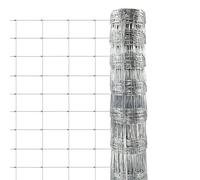 Floordirekt | Clôture grillagée de qualité professionnelle | Longueur de 50 m | Clôture de pâturage, clôture forestière, clôture pour animaux | Treillis métallique | Galvanisé, 150 cm x 50 m