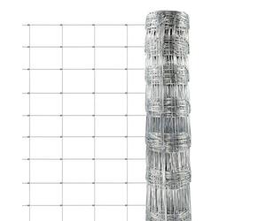 Floordirekt | Clôture grillagée de qualité professionnelle | Longueur de 50 m | Clôture de pâturage, clôture forestière, clôture pour animaux | Treillis métallique | Galvanisé, 150 cm x 50 m