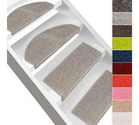 Floordirekt / Dynasty Velours/Marchettes d'escalier Velours antidérapantes/Sécuriser Vos marches/Couture Robuste/Fabriqué en Allemagne/Gris Argenté, Rectangulaire 65 x 23,5