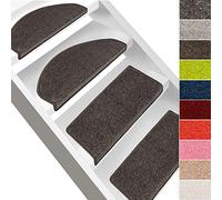 Floordirekt / Dynasty Velours/Marchettes d'escalier Velours antidérapantes/Sécuriser Vos marches/Couture Robuste/Fabriqué en Allemagne/Anthracite, Rectangulaire 65 x 23,5