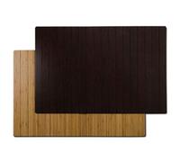 Floordirekt Emma Tapis de bain en bambou | Tapis de bain en bois | Grande stabilité et résistance | Dos antidérapant en feutre | Disponible en 2 couleurs (60 x 90 cm, marron foncé)