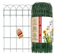 Floordirekt | Grillage ornemental en rouleaux pour bordure de jardin | Bordure à fils métalliques torsadés | Idéal pour protéger vos parterres fleuris | Mailles de 150x90 mm | 65 cm x 25 m