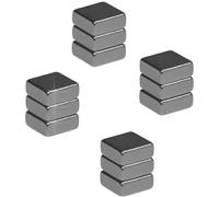 Floordirekt Lot de 12 aimants puissants en néodyme extra puissants pour tableau magnétique, tableau blanc, tableau en verre, mini aimants de réfrigérateur, forte adhérence 10 x 10 x 4 mm,