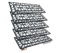 Floordirekt - Lot de 5 Tapis d'escalier en Caoutchouc - Autocollants - Résistants aux intempéries et antidérapants - Tapis de Marche d'escalier en Caoutchouc pour l'extérieur - Tapis antidérapant