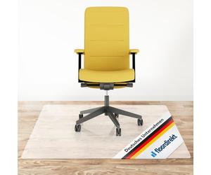 Floordirekt | Neo | Tapis de Protection pour sols durs | Protection de Sol pour Chaise de Bureau, Tapis de Sol | épaisseur 1,5 mm, Semi-Transparent, 114 x 150 cm