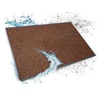 Floordirekt Paillasson anti-salissures sur mesure, 90 x 700 cm, marron, tapis d'entrée pour zone d'entrée, gratte-pieds, tapis absorbant, au mètre, mono