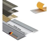Floordirekt Profilé de transition Firm - 1 pièce - Rail de transition auto-adhésif - Baguette de recouvrement pour parquet, stratifié, PVC, liège - Forme C - Plinthe de sol en aluminium - Largeur : 36