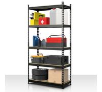 Floordirekt Rhino Étagère pour charges lourdes avec structure en acier - Charge maximale : 1050 kg - Noir - 180 x 90 x 45 cm