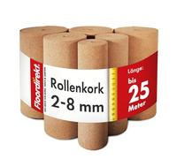 Floordirekt Rouleau de liège 100 x 1000 cm, 8 mm, sous-couche d'isolation naturelle acoustique et thermique, utilisation polyvalente