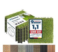 Floordirekt || Royal | Caillebotis Emboîtables | Qualité Supérieure Résistant aux intempéries | Idéales sol Extérieur, Terrasse, Balcon | 1m² | 30x30cm, Gazon