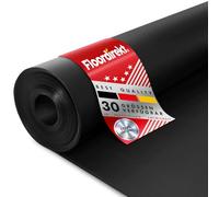 Floordirekt SBR Tapis en Caoutchouc 120 x 300 cm 2 mm - Vendu au Mètre - Noir et Lisse - Antidérapant - Revêtement de Sol et Protection de Bâtiments