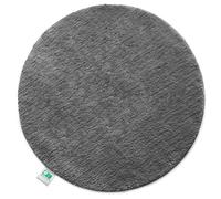 Floordirekt Sky - Tapis de bain rond - Dense et moelleux - Sensation de bien-être pour votre maison - Antidérapant - Lavable - Certifié sans substances nocives (gris foncé, 95 cm (rond)