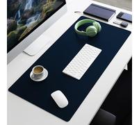 Floordirekt Sous-main en cuir synthétique - Tapis de bureau pour bureau et école - Tapis de souris - Tapis de bureau noir - 60 x 35 cm