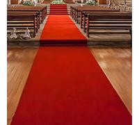 Floordirekt | Tapis d'allée | Tapis de Mariage | Feutre aiguilleté Qualité supérieure | Tapis d'événement VIP | Ignifuge | Plusieurs Couleurs et Tailles | Rouge 400, 200 x 200 cm