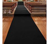 Floordirekt | Tapis d'allée | Tapis de Mariage | Feutre aiguilleté Qualité supérieure | Tapis d'événement VIP | Ignifuge | Plusieurs Couleurs et Tailles | Noir 980, 100 x 100 cm