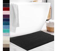 Floordirekt Tapis de bain Sky Soft - Carré et rond - Extra moelleux - Antidérapant et séchage rapide - Plusieurs couleurs et tailles (50 x 60 cm, gris foncé)