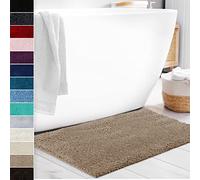 Floordirekt Tapis de bain Sky Soft | Rectangulaire et rond | Tapis de salle de bain | Extra moelleux | Antidérapant et à séchage rapide | Plusieurs couleurs et tailles (80 x 150 cm, beige)