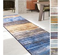 Floordirekt Tapis de couloir avec motif - Tapis à boucles fines sur mesure - Pour cuisine, couloir et salon - Ornement vintage - Grille orientale (80 x 150 cm, Cancun)