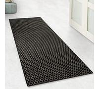 Floordirekt | Tapis de Couloir Dundalk | Tapis à Fines Boucles avec Motif | Chemin pour Cuisine, Couloir et Salon | Remaillé Tout Autour (80 x 350 cm)